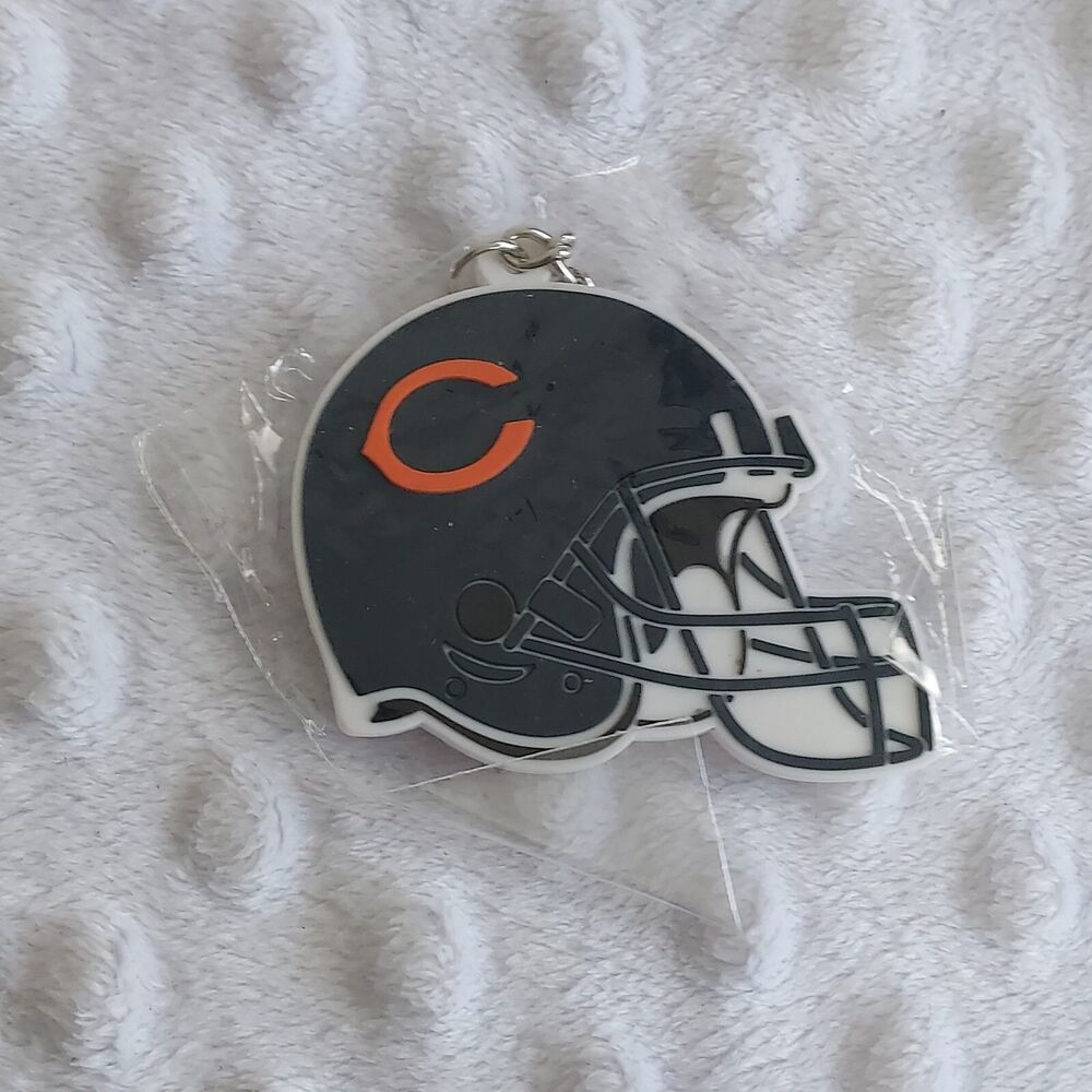 NFL Chicago Bears Keychain Helmet Logo Key Ring Tag New Sealed Football Chain